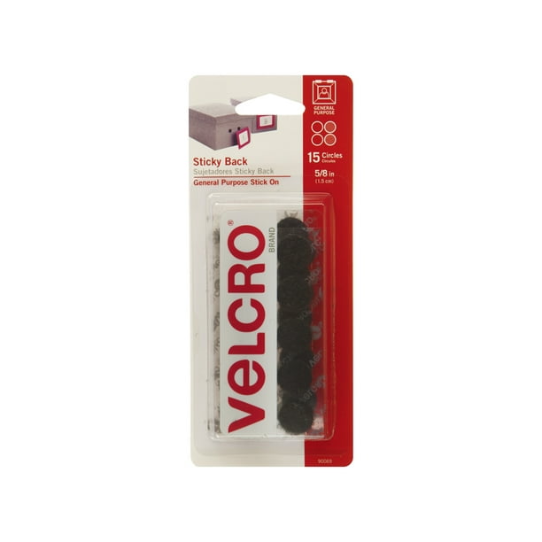 VELCRO Art Craft Organizer Sticky Back Hook Loop Fastener Strip Black 10pc 